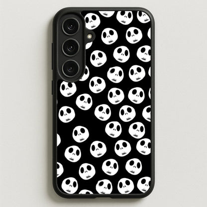 Jack Skellington Pattern - TNBC Phone Case for Galaxy S25FE