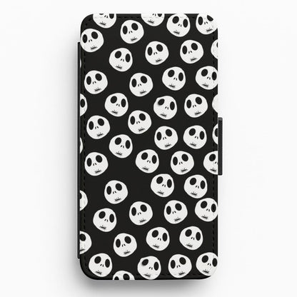 Jack Skellington Pattern - TNBC Flip / Wallet Phone Case