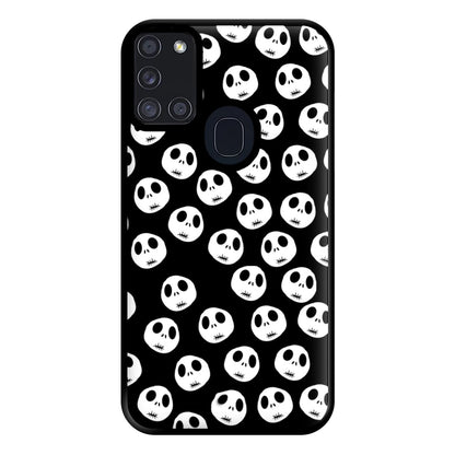 Jack Skellington Pattern - TNBC Phone Case for Galaxy A21s