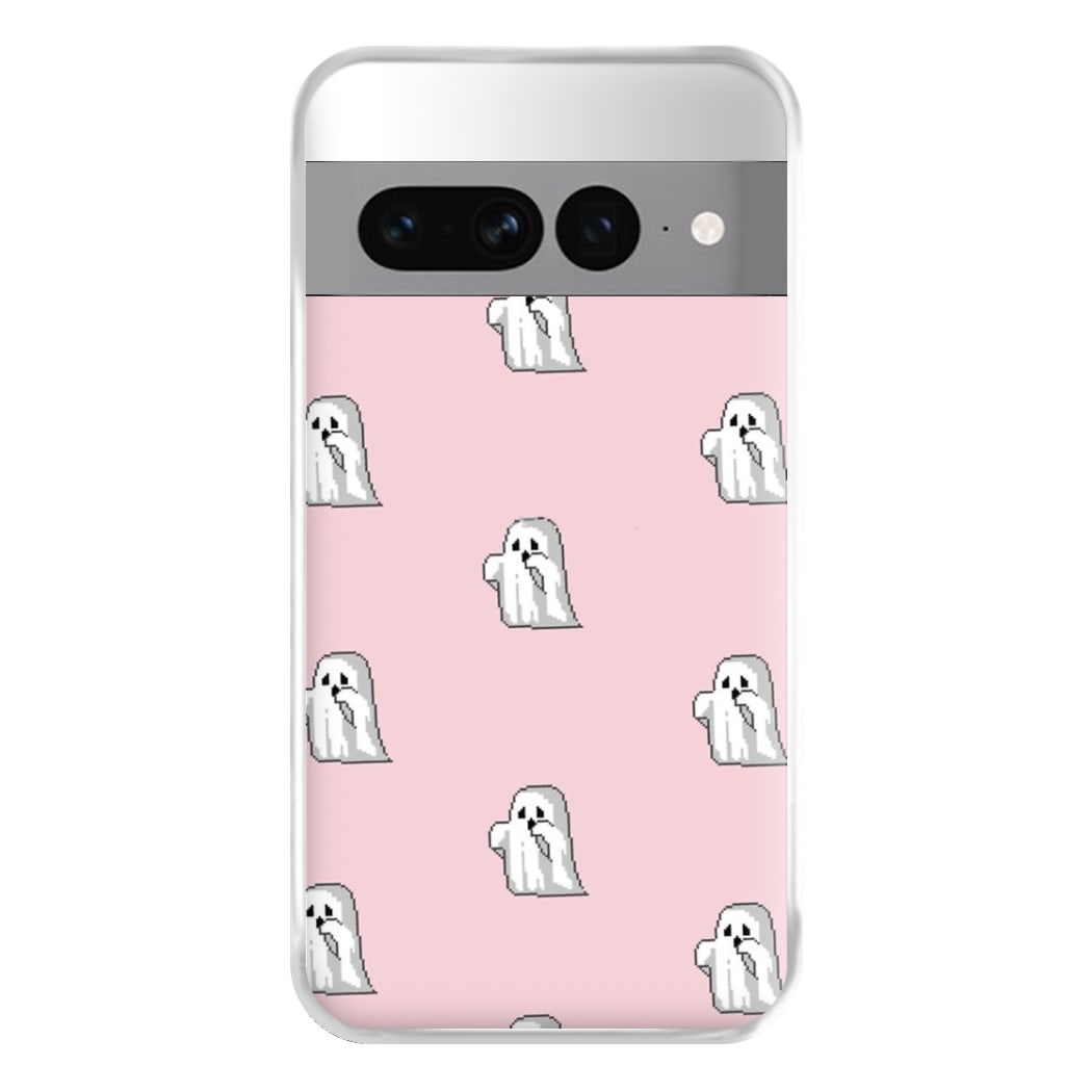 Pastel Pixel Ghost Halloween Phone Case for Google Pixel 7 Pro