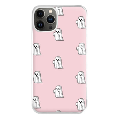 Pastel Pixel Ghost Halloween Phone Case for iPhone 13