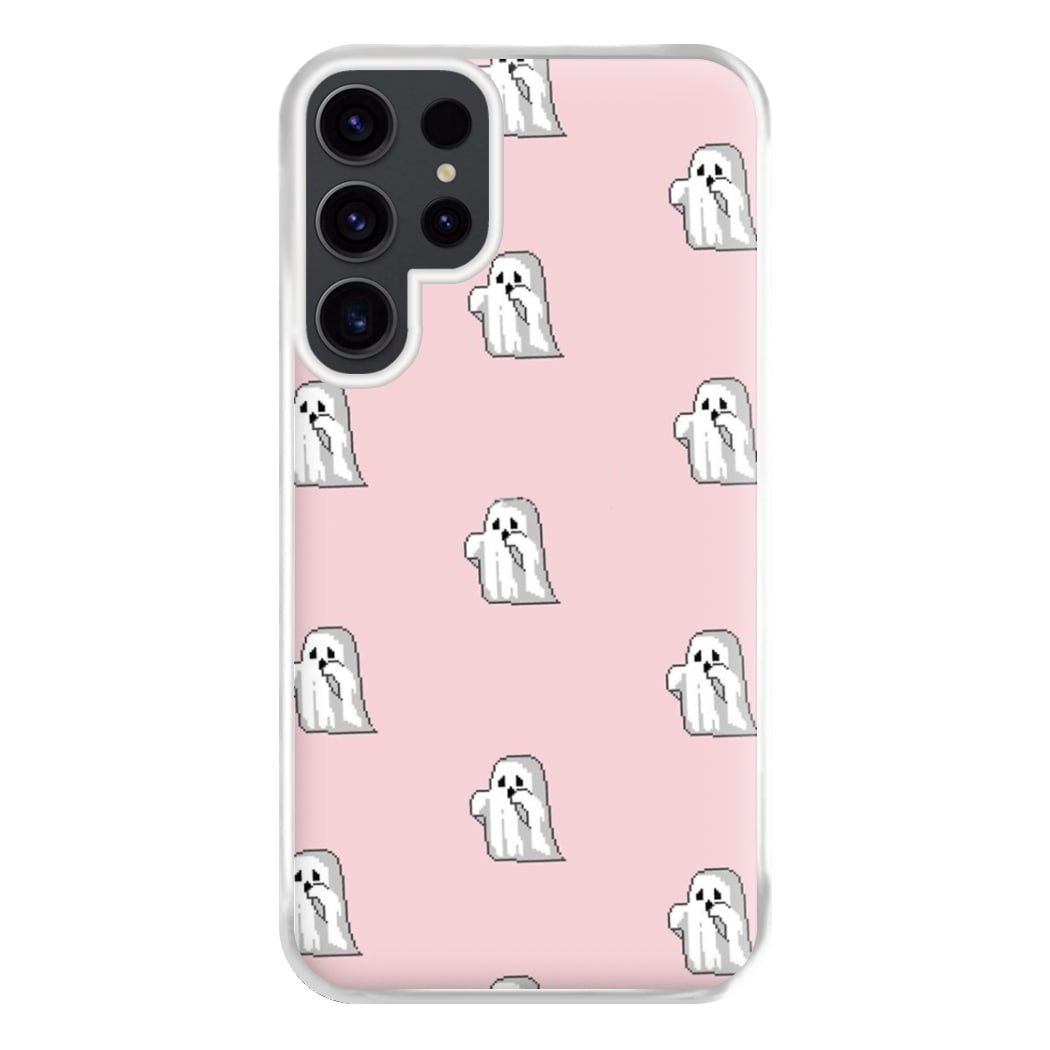 Pastel Pixel Ghost Halloween Phone Case for Galaxy S23 Ultra