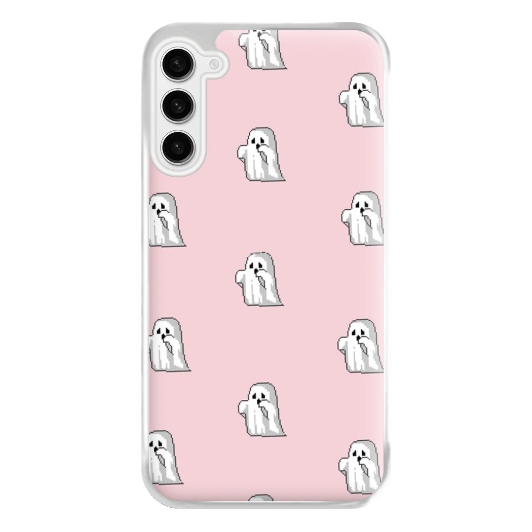 Pastel Pixel Ghost Halloween Phone Case for Galaxy S23FE