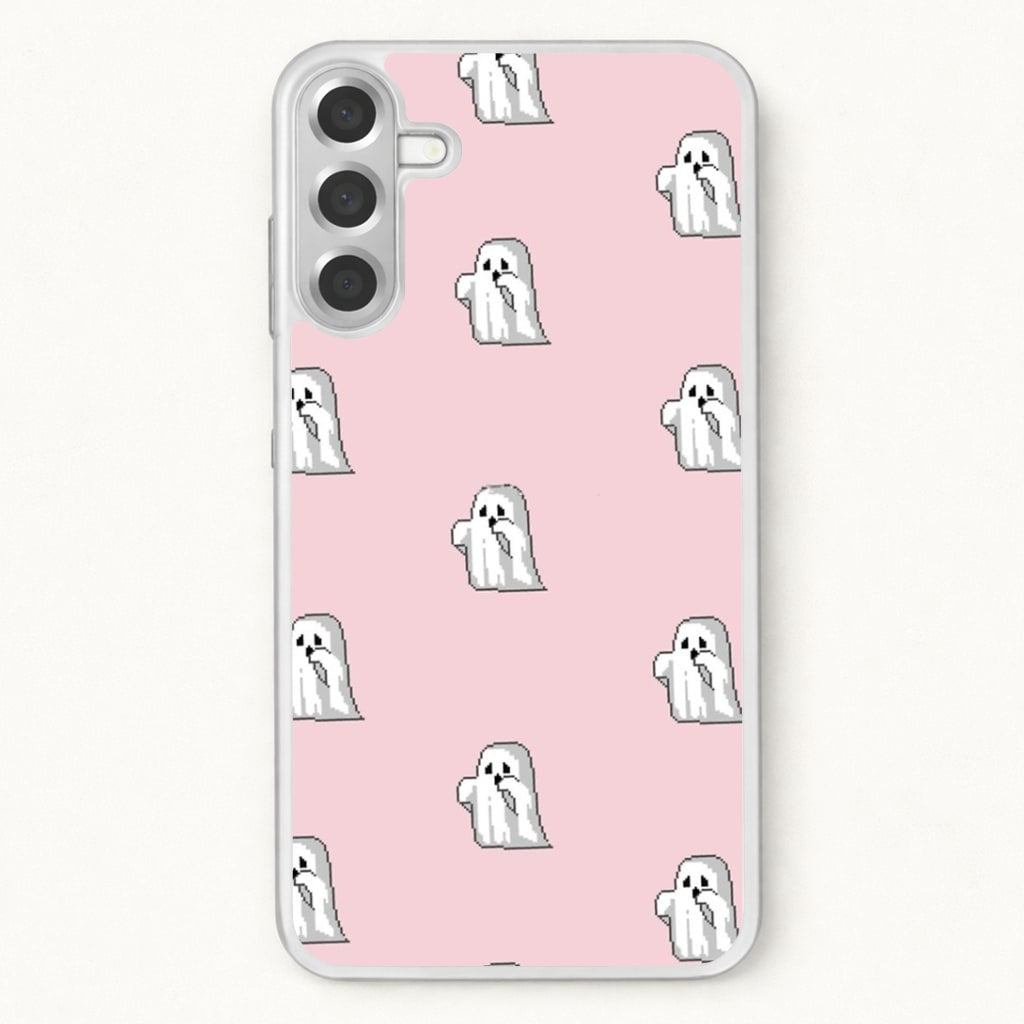 Pastel Pixel Ghost Halloween Phone Case for Galaxy A17
