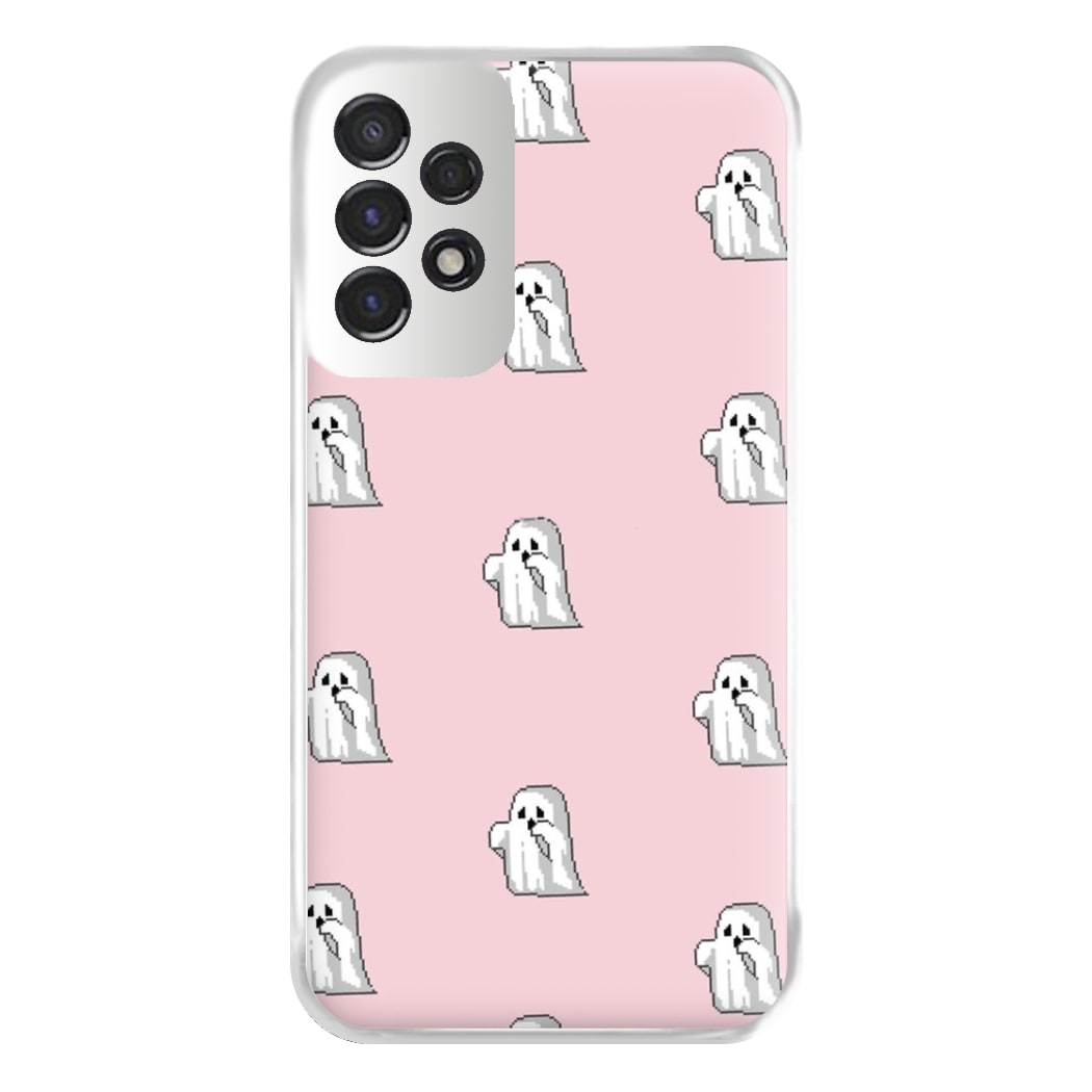 Pastel Pixel Ghost Halloween Phone Case for Galaxy A53