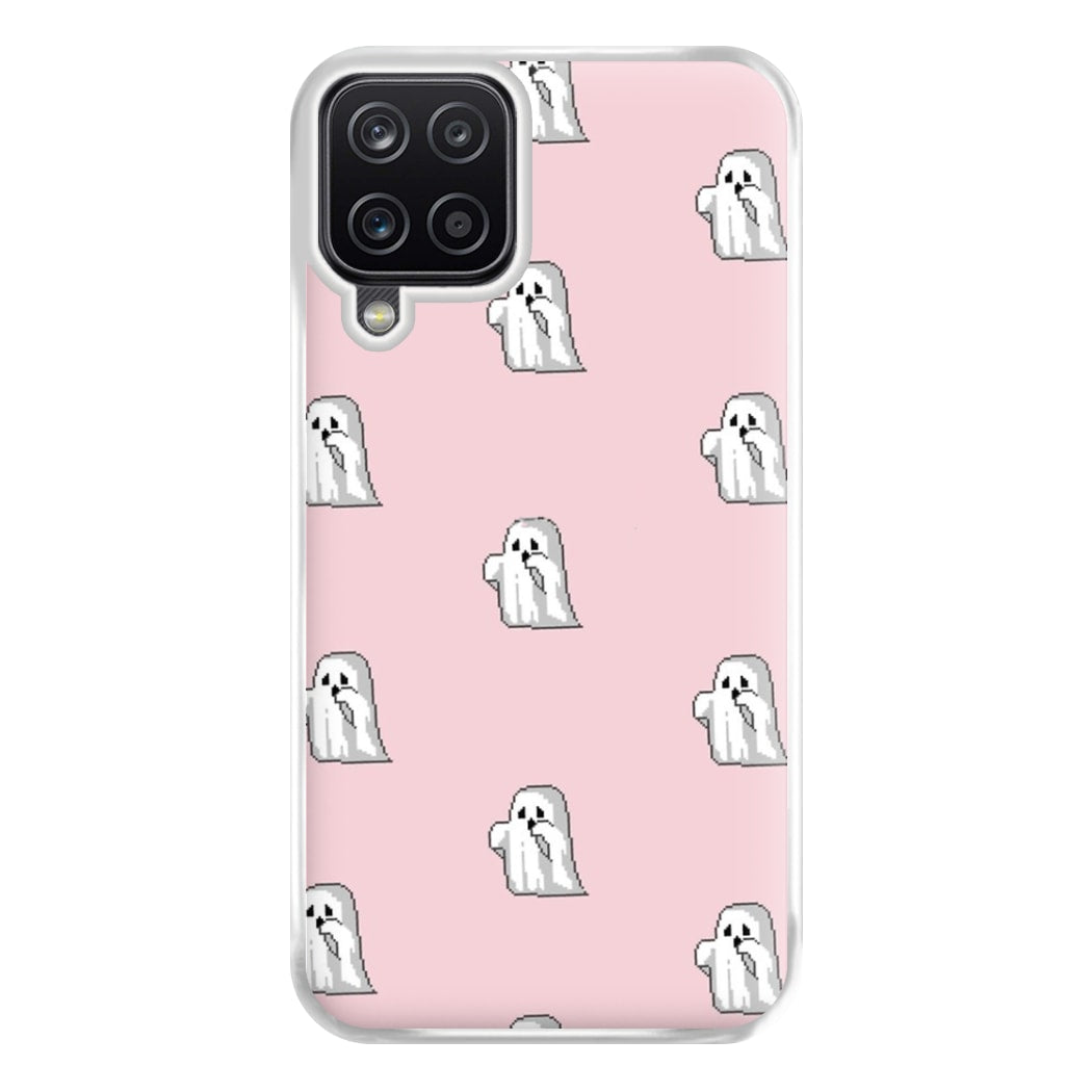 Pastel Pixel Ghost Halloween Phone Case for Galaxy A12