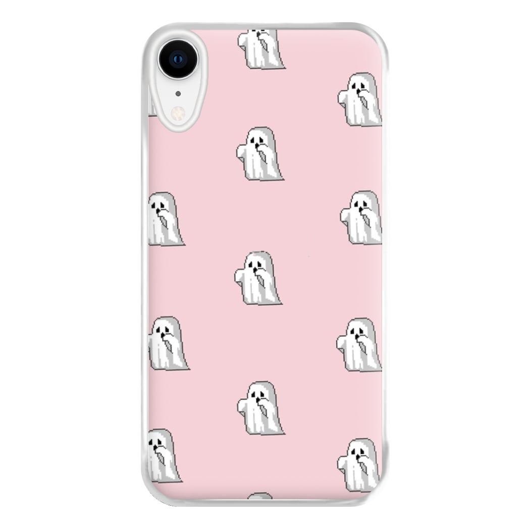 Pastel Pixel Ghost Halloween Phone Case for iPhone XR