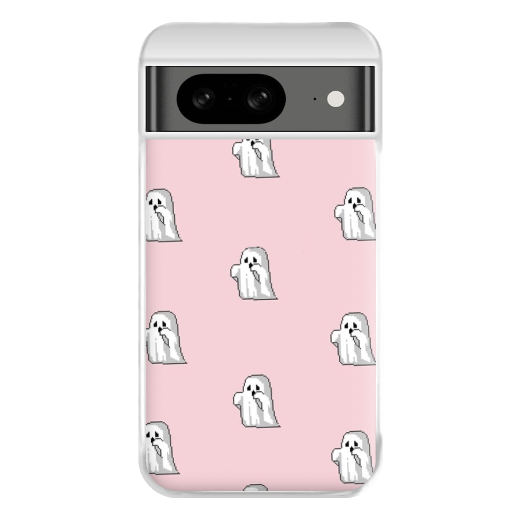 Pastel Pixel Ghost Halloween Phone Case for Google Pixel 8