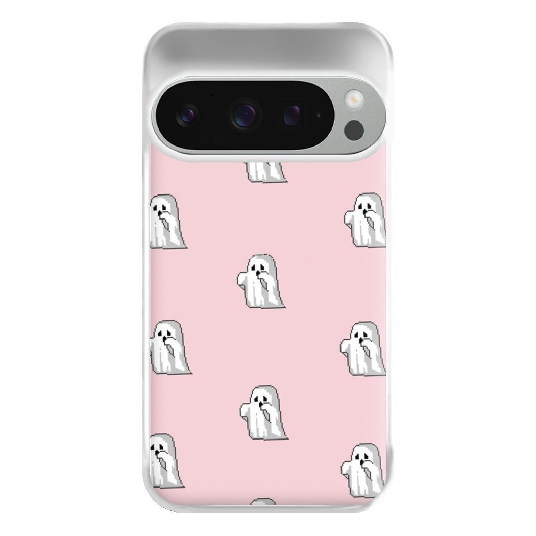 Pastel Pixel Ghost Halloween Phone Case for Google Pixel 9 Pro XL