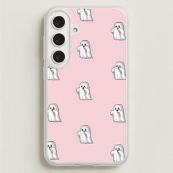 Pastel Pixel Ghost Halloween Phone Case for Galaxy S25FE
