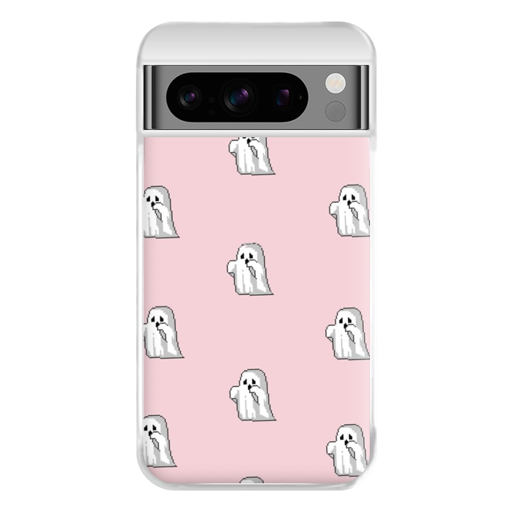 Pastel Pixel Ghost Halloween Phone Case for Google Pixel 8 Pro