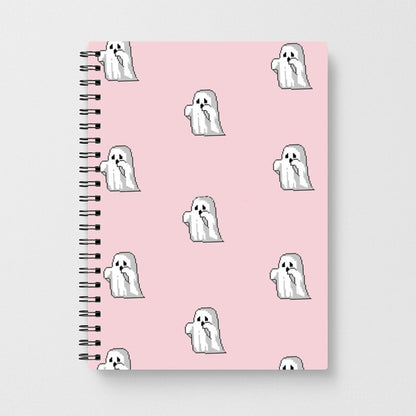 Pastel Pixel Ghost Halloween Notebook - Fun Cases