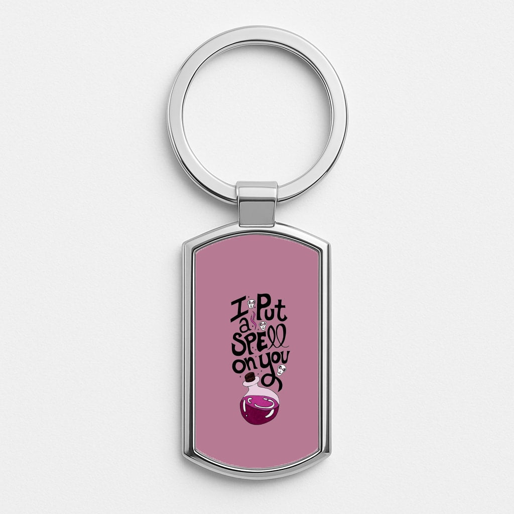 I Put A Spell On You - Hocus Halloween Silver Keyring