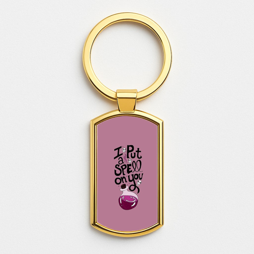 I Put A Spell On You - Hocus Halloween Gold Keyring