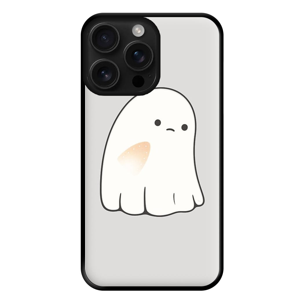 Sad Ghost Halloween Phone Case for iPhone 16 Pro Max