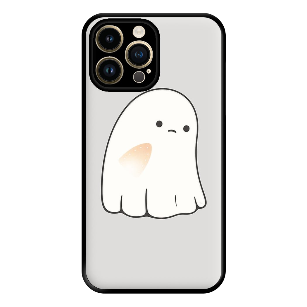 Sad Ghost Halloween Phone Case for iPhone 14 Pro Max