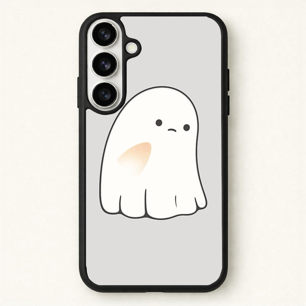 Sad Ghost Halloween Phone Case for Galaxy S26 Plus