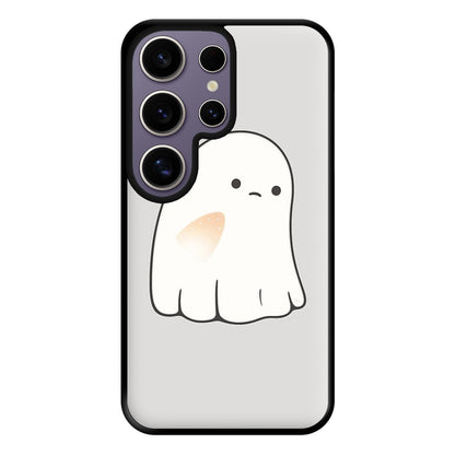 Sad Ghost Halloween Phone Case for Galaxy S25 Ultra