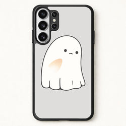 Sad Ghost Halloween Phone Case for Galaxy S26 Ultra