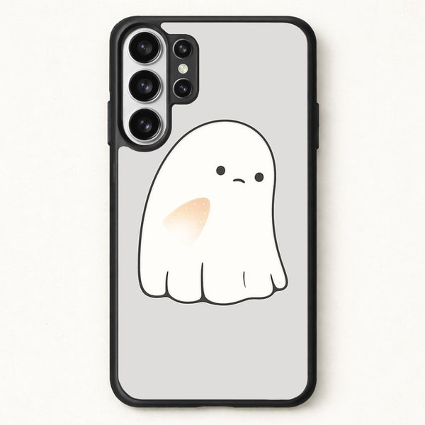Sad Ghost Halloween Phone Case for Galaxy S26 Ultra