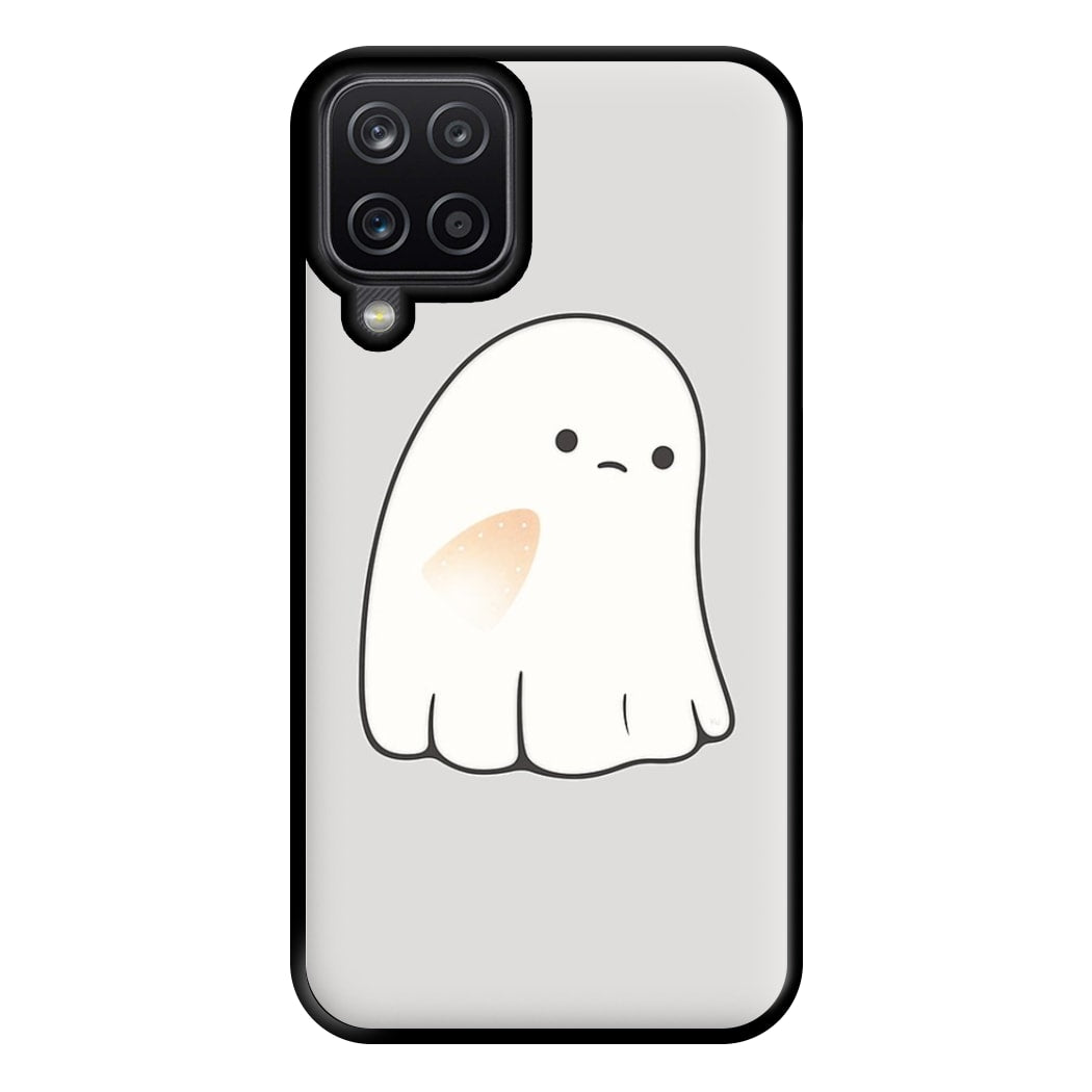 Sad Ghost Halloween Phone Case for Galaxy A12