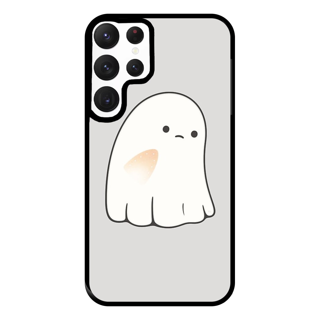 Sad Ghost Halloween Phone Case for Galaxy S22 Ultra