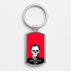 Normal People Scare Me - American Horror Story Silver Keyring