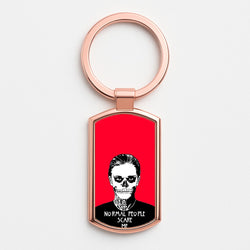 Normal People Scare Me - American Horror Story Rose Gold Keyring