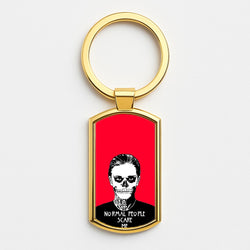 Normal People Scare Me - American Horror Story Gold Keyring