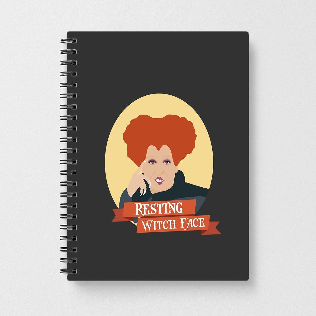 Resting Witch Face - Hocus Halloween Notebook