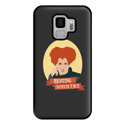 Resting Witch Face - Hocus Halloween Phone Case for Galaxy S9 Plus