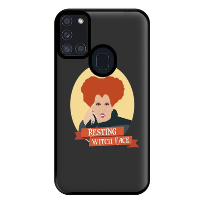 Resting Witch Face - Hocus Halloween Phone Case for Galaxy A21s