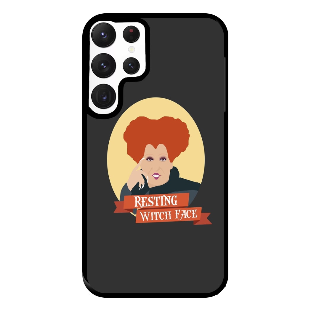 Resting Witch Face - Hocus Halloween Phone Case for Galaxy S22 Ultra