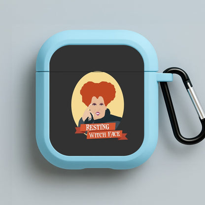 Resting Witch Face - Hocus Halloween Blue AirPods Case