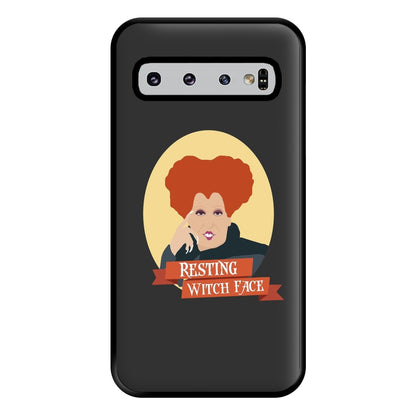 Resting Witch Face - Hocus Halloween Phone Case for Galaxy S10 Plus