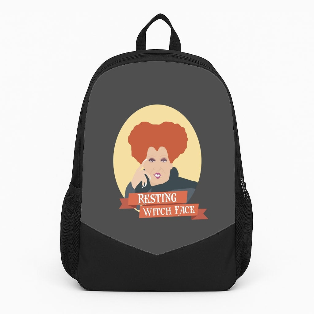 Resting Witch Face - Hocus Halloween Backpack