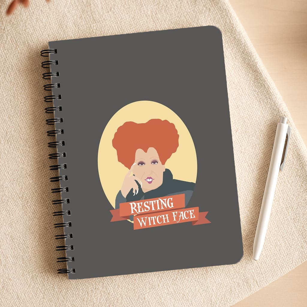 Resting Witch Face - Hocus Halloween Notepad