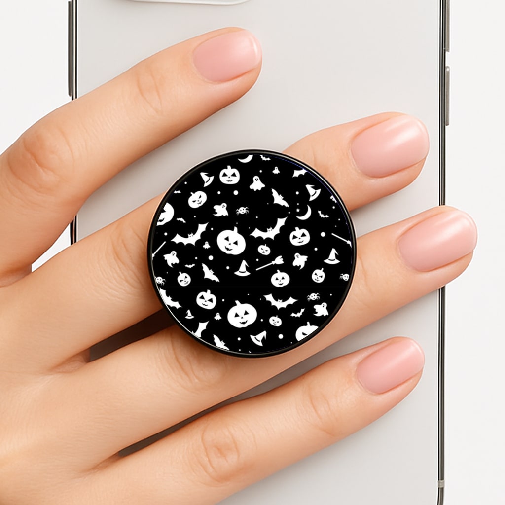 Black and White Halloween Pattern FunGrip