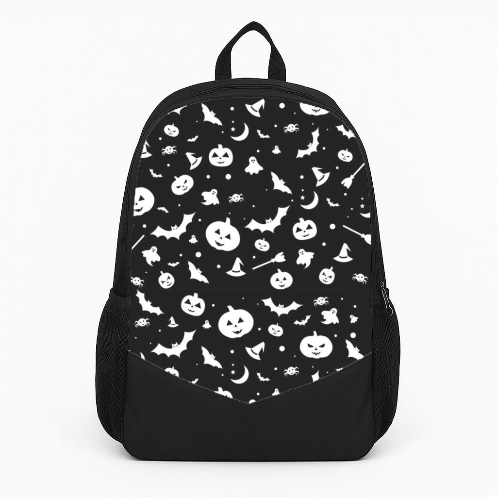 Black and White Halloween Pattern Backpack