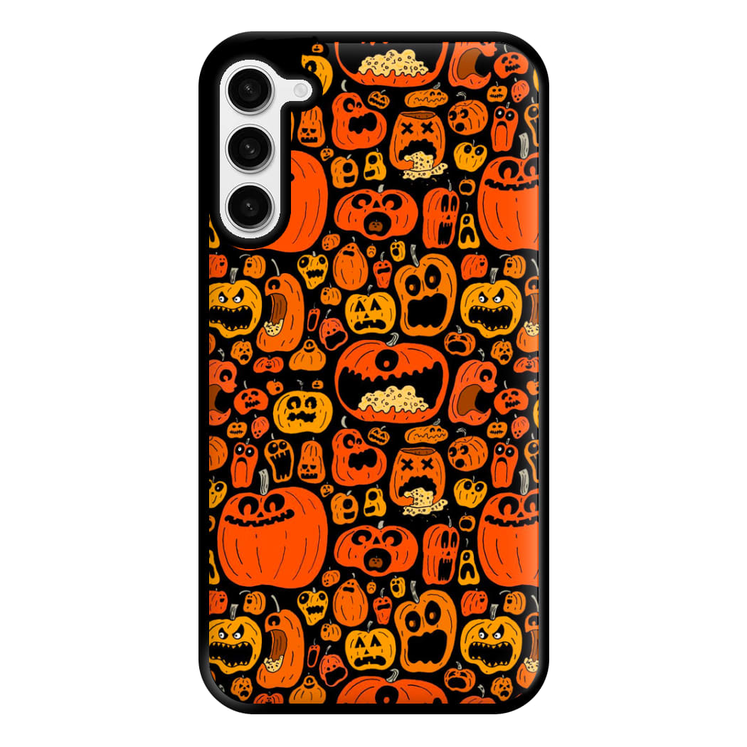 Scary Pumpkin Halloween Pattern Phone Case for Galaxy S23 Plus