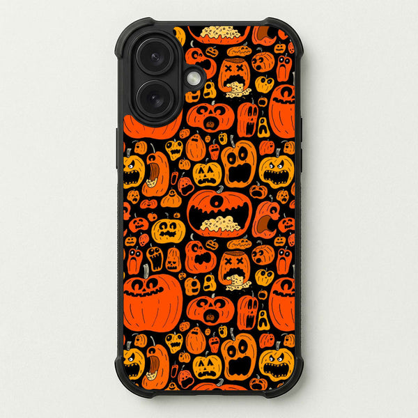 Scary Pumpkin Halloween Pattern Phone Case — Bumper case