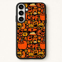 Scary Pumpkin Halloween Pattern Phone Case for Galaxy S26