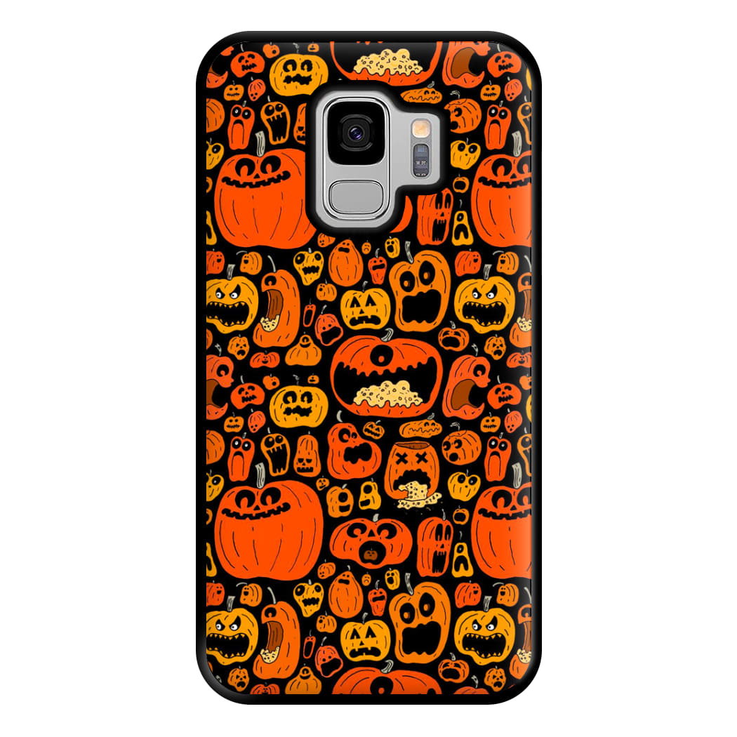 Scary Pumpkin Halloween Pattern Phone Case for Galaxy S9 Plus