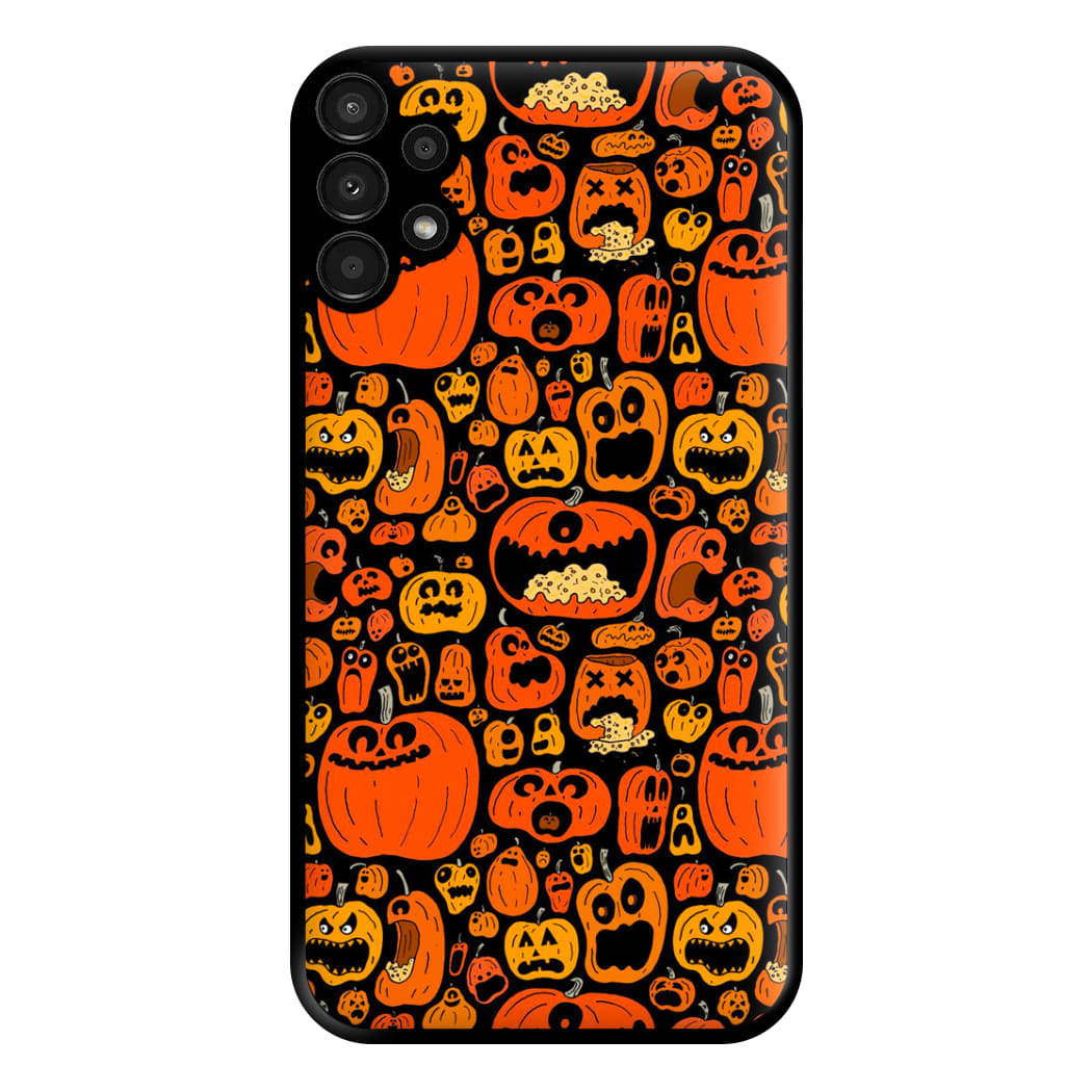 Scary Pumpkin Halloween Pattern Phone Case for Galaxy A13