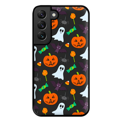 Colourful Halloween Pattern Phone Case for Galaxy S22 Plus