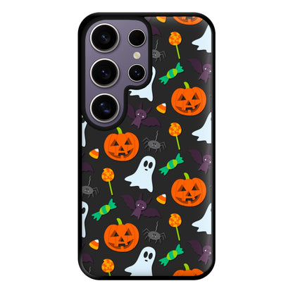 Colourful Halloween Pattern Phone Case for Galaxy S25 Ultra