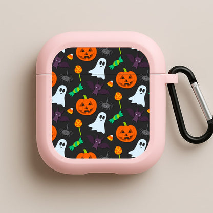 Colourful Halloween Pattern Pink AirPods Case