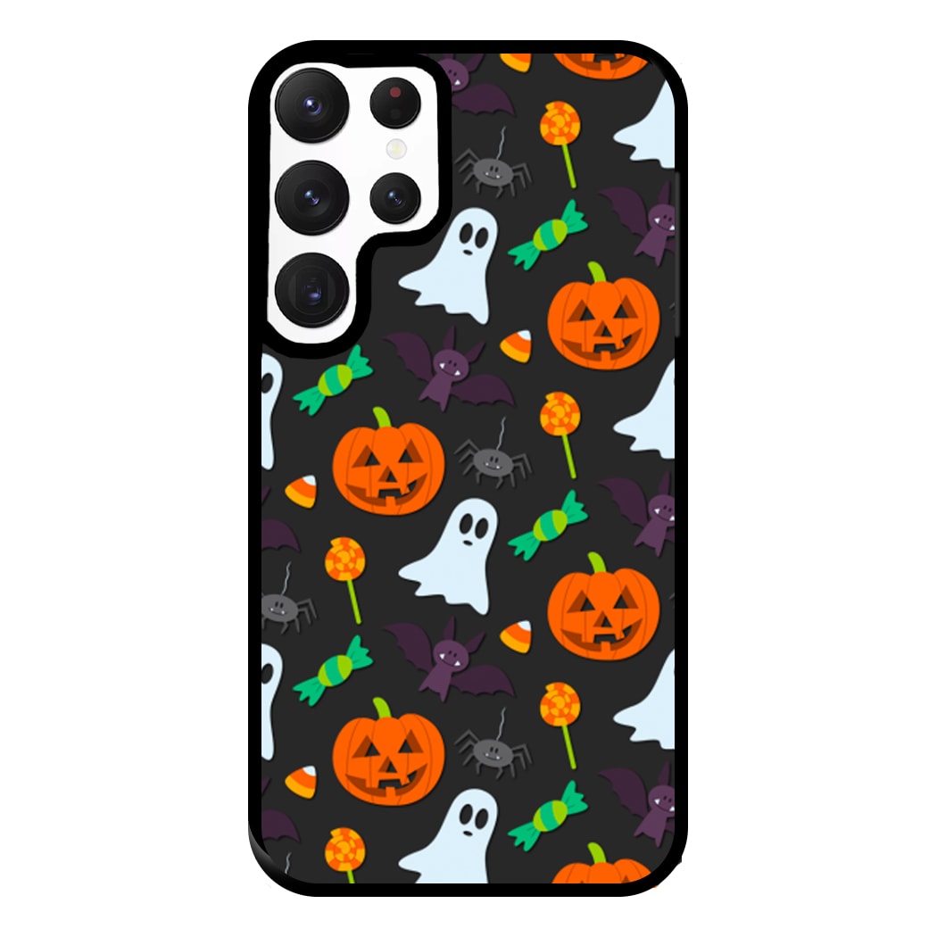 Colourful Halloween Pattern Phone Case for Galaxy S22 Ultra