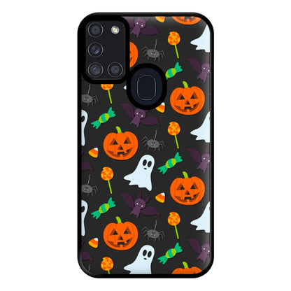 Colourful Halloween Pattern Phone Case for Galaxy A21s