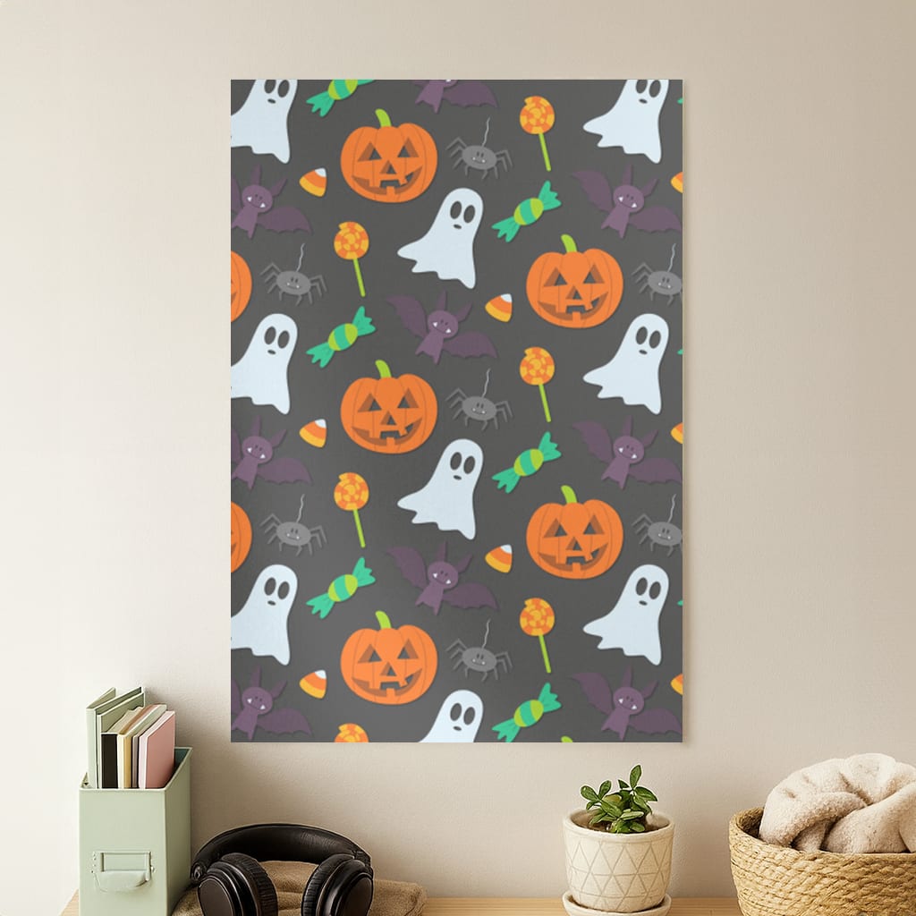 Colourful Halloween Pattern Poster